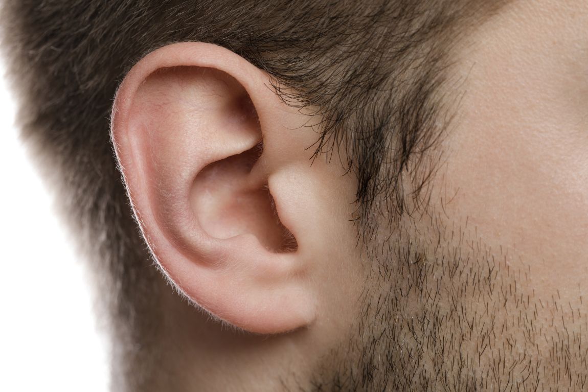 Reconstructive Otoplasty Ear Surgery closeup of man's ear